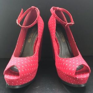 Polkadot Peeptoe Wedges